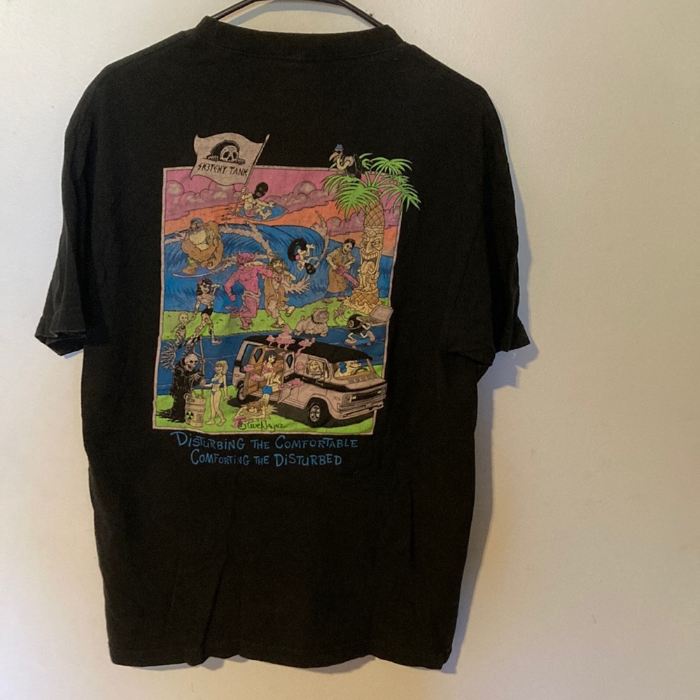 Sketchy Tank x Steve Nazar collab. Washed and worn